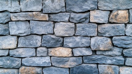 Fototapeta premium Rustic blue and brown stone wall texture, a detailed background