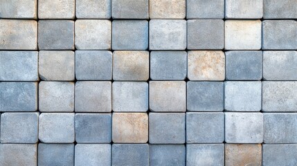 Rustic charm, textured wall of gray and brown bricks for backgrounds design inspiration