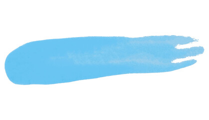 Isolated light blue brush strokes on transparent background.