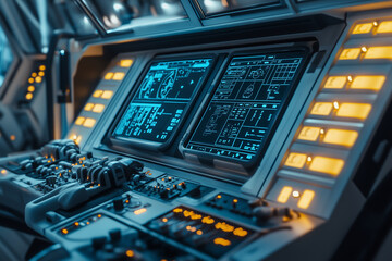 Fototapeta premium Futuristic Control Panel Design
