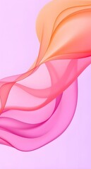 Orange and pink flowing shapes abstract background 