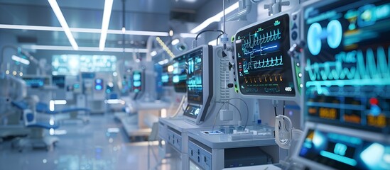 Intensive Care Monitors in Hospital with Advanced Technology"