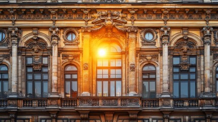 Obraz premium Majestic Architecture with Intricate Details and Bright Lighting