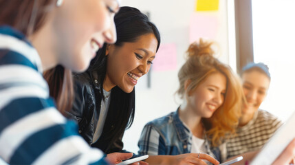 Obraz premium Colleagues discussing something in the office 