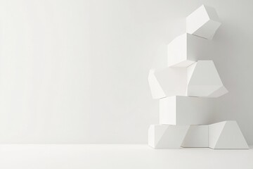 empty white box with background