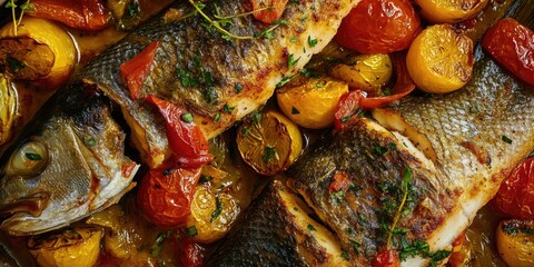 Fish and vegetable dish