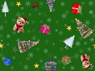 クリスマスのシームレスパターン　C-2