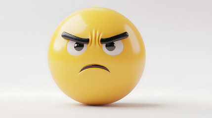 Fototapeta premium 3D face with raised eyebrow