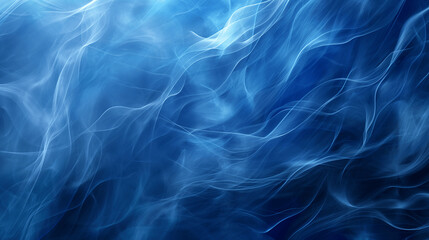Obraz premium Abstract flowing blue smoke texture on dark background