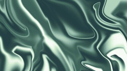 Abstract Green Liquid Swirling. Liquid emerald green abstract drips and wave. Dark liquid background.