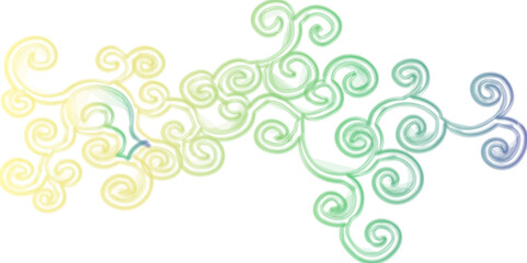 Abstract multicolor flower leaves drawing frame white background. Invitation, tattoo, botanical rose flower leaf vector illustration