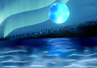 Full moon background