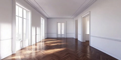 Obraz premium empty room with floor and wall