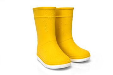 petits bottes jaunes de plage et pluie