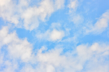 Obraz premium Beautiful blue sky background with clouds