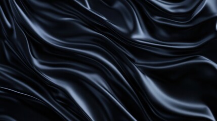 Obraz premium Abstract Black Silk Drapery