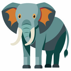 elephant cartoon isolated on white