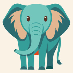 elephant cartoon with blank