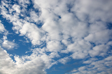 view of beautiful cloudy blue sky background