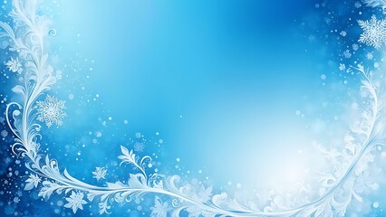winter background with snowflakes