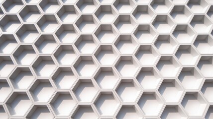 Fototapeta premium Geometric hexagonal pattern in light color on a textured surface.