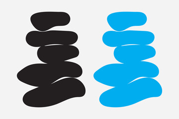 Stones pyramid and Balance stone icon Isolated On White Background. vector illustration.