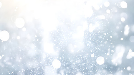 Close-up of white snow texture with subtle sparkles creating a serene and magical winter ambiance