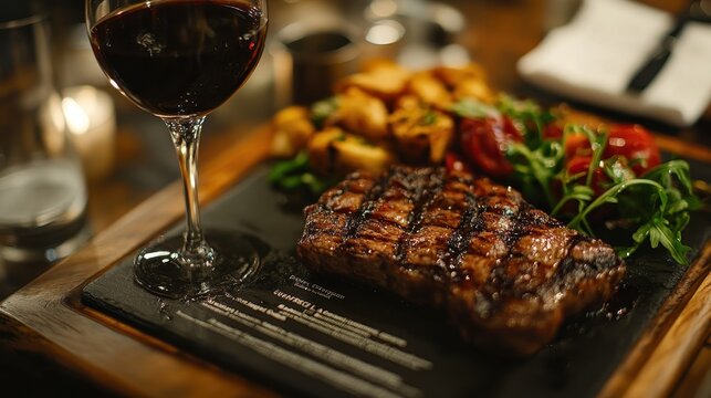 Close-up of a menu featuring a prominent heading, with delicious food images and descriptions enhancing the visual appeal.