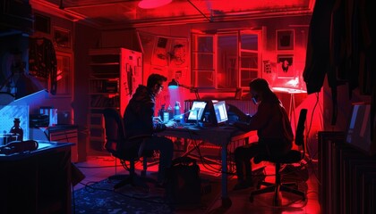 Crimson Investigation: Forensic Specialists Uncover Clues in Darkened Apartment