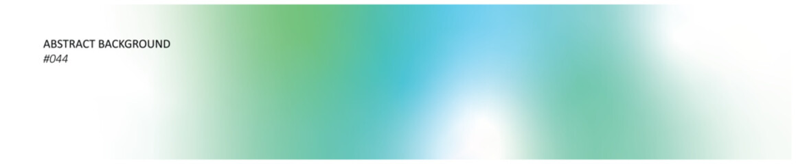 Abstract green and blue gradient mesh on white long background for minimal and modern header, banner, website design