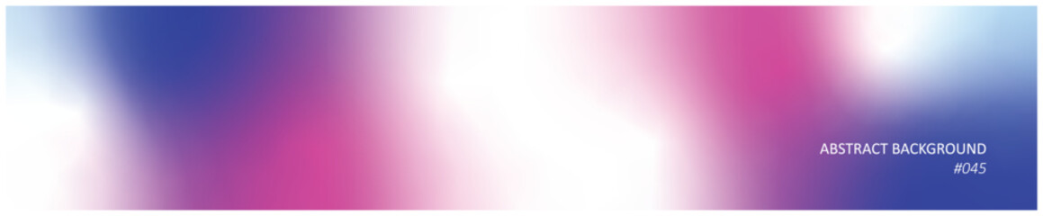 Abstract wide long background blending blue and pink on white blank space for banner, header, backdrop design