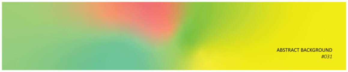 Vibrant abstract long background blending neon green, yellow and orange hues for banner, header, template design