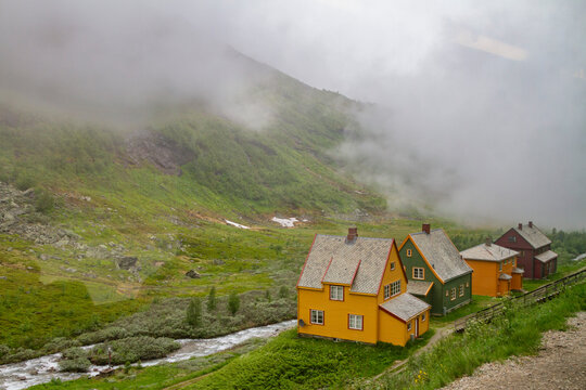 Views from the Bergen Railway route from Myrdal to the town of Flam, Norway, Scandinavia, Europe