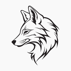 Obraz premium Stylized wolf head illustration