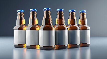 A six pack of beer with no label.