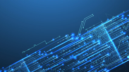 Big Data futuristic, technology light design. Vector datum digital background. Illustration innovation of data system. Hand drawn illustration.