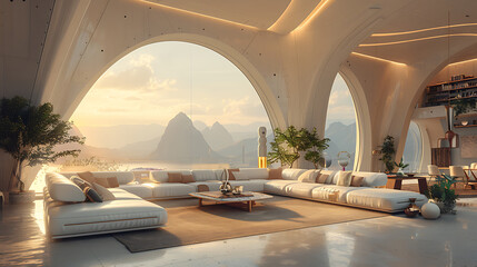 Fototapeta premium futuristic interior design