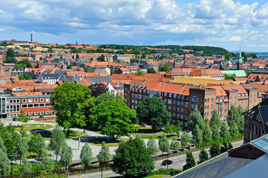 View from the rooftop of ARoS, Aarhus, Jutland Peninsula, Denmark, Europe