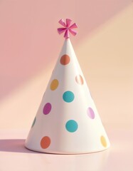 3d render, birthday cap isolated on transparency background PNG
