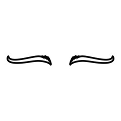 Brows icon vector. Eyebrow illustration sign. Forehead symbol or logo.