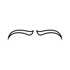 Brows icon vector. Eyebrow illustration sign. Forehead symbol or logo.
