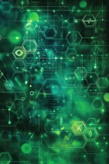 Obraz premium Green Hexagon Pattern
