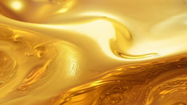 Abstract gold liquid. Golden wave background. Gold background. Gold texture. Lava  nougat  caramel  amber  honey  oil.
