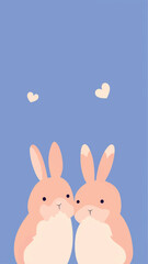 Fototapeta premium Bunnies rabbits animals bunny.