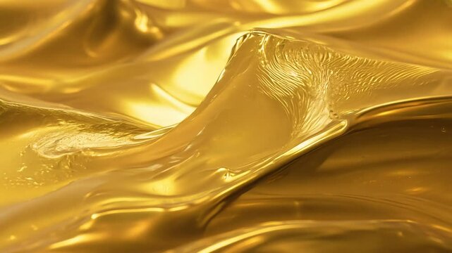 Abstract gold liquid. Golden wave background. Gold background. Gold texture. Lava  nougat  caramel  amber  honey  oil.