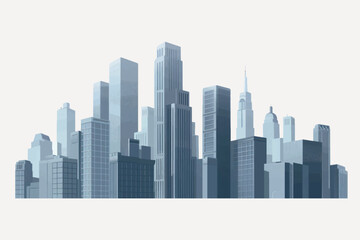 Modern urban skyline illustration