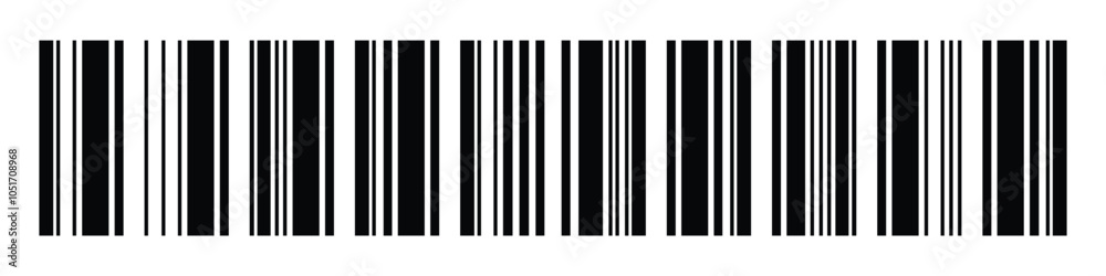 Wall mural barcode icon. barcode vector icon. simple fake bar code. bar code for web design. barcode product di