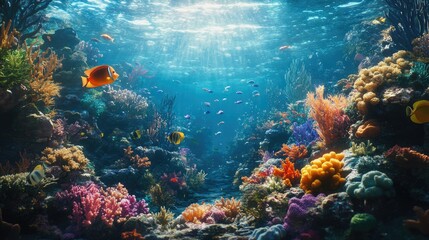 Vibrant Coral Reef Underwater View
