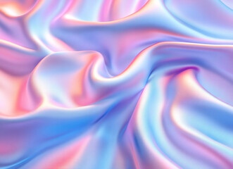 Obraz premium Luxurious background or texture of elegant pastel iridescent silk cloth with smooth waves