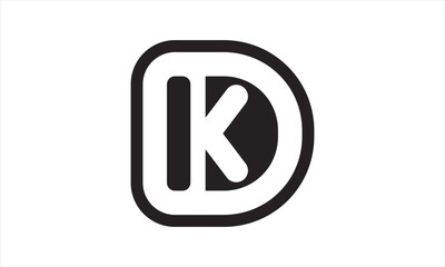 Letter KD monogram logo design.